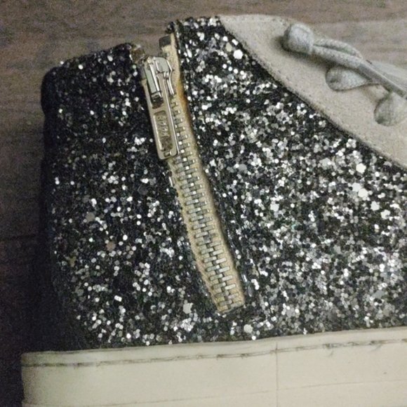 P448 Glitter High Top Sneakers / Mid Top Sneakers - Picture 11 of 14